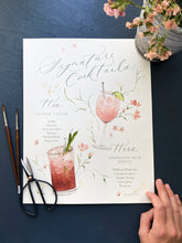 Load image into Gallery viewer, Watercolour Signature Cocktail Sign