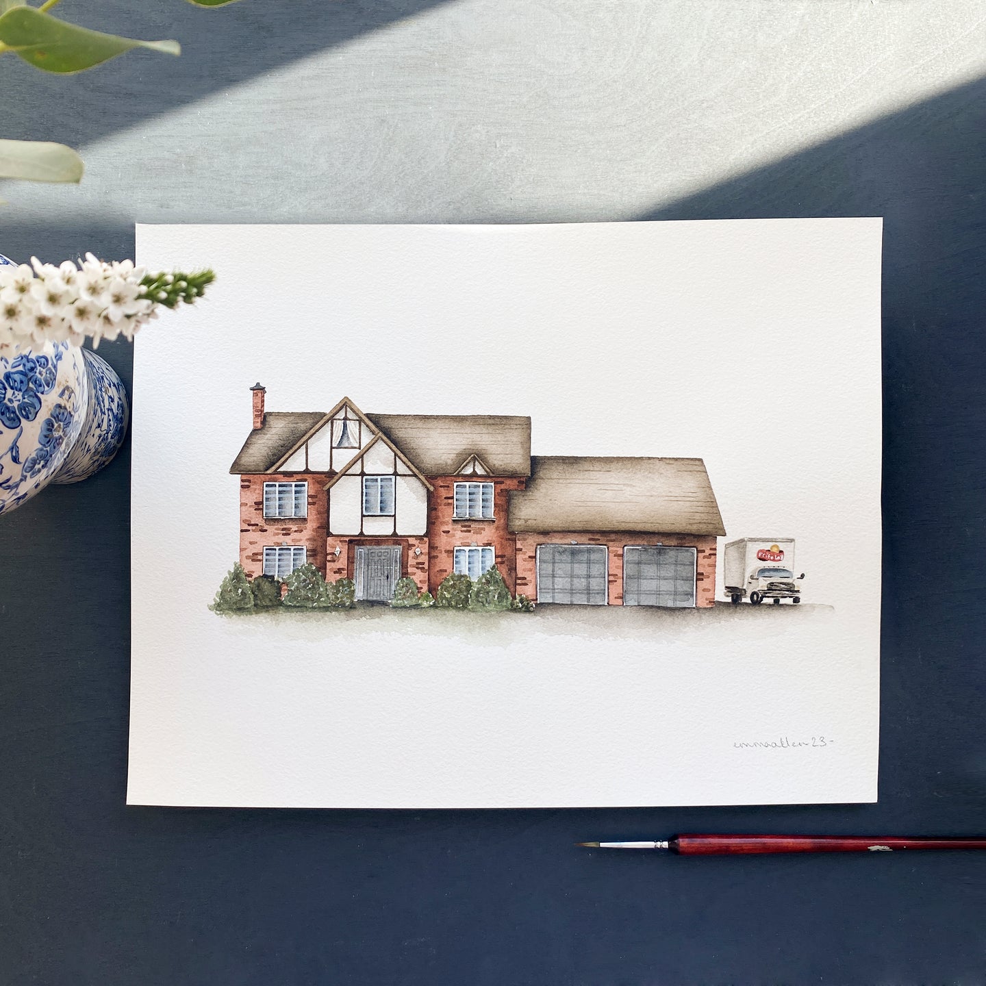 Custom Watercolour House Portrait